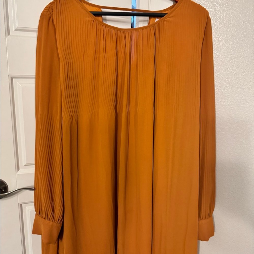 Love Riche Mustard Long Sleeve Dress